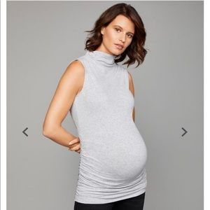 Pea in the Pod Sleeveless Mock Neck Maternity Top